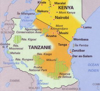Carte de Tanzanie - Guide du routard